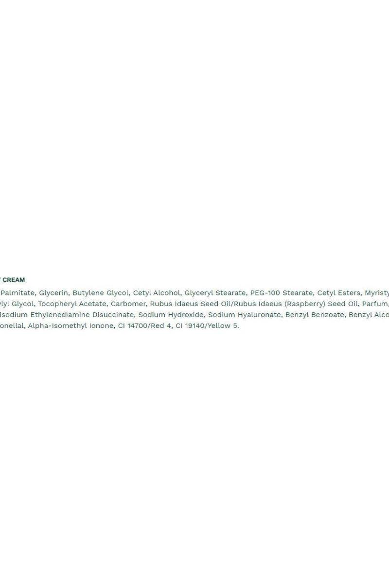 The Body Shop Vitamin E Moisture Day Cream ingredient list in a clear format for consumer reference.