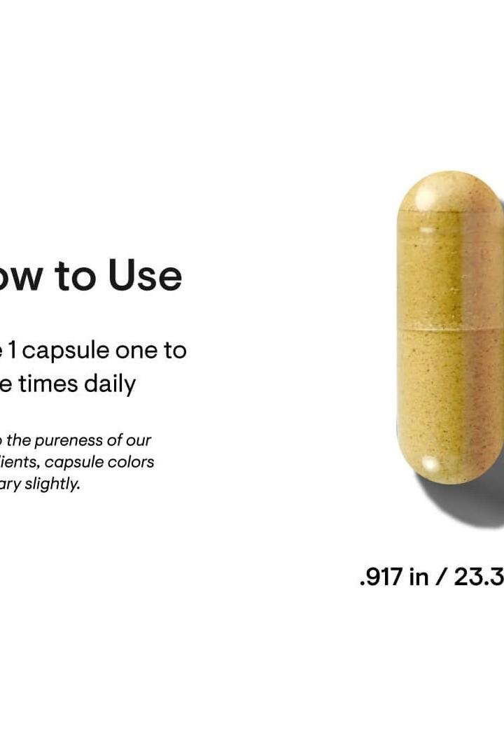 Thorne Basic B Complex capsule with usage instructions for optimal daily intake.