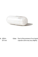 Thorne Niacinamide dietary supplement capsule, white, size 0.854 in, may vary in color due to ingredient purity.