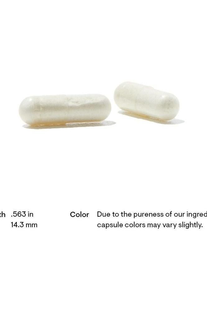 Thorne Pyridoxal 5'-Phosphate capsules in a clear color, highlighting their size and ingredient purity.