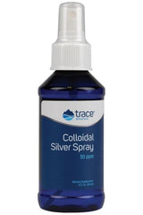 Trace Minerals Colloidal Silver Spray bottle, 30ppm, 118 ml, natural dietary supplement for immune support.