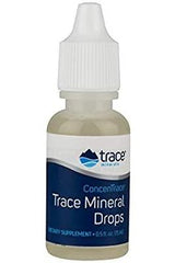 Trace Minerals ConcenTrace Trace Mineral Drops bottle for dietary supplementation with over 72 essential trace minerals.