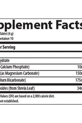 Supplement facts for Trace Minerals Magnesium Effervescent Tablets, detailing ingredients and serving sizes.