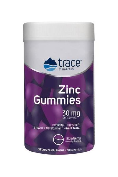 Trace Minerals - Zinc Gummies, 30mg, Elderberry - 60 gummies - Nutri.se