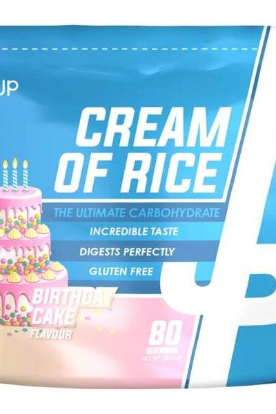 Trained by JP Cream of Rice 2000g, Birthday Cake flavor, gluten-free carbohydrate supplement with great taste.