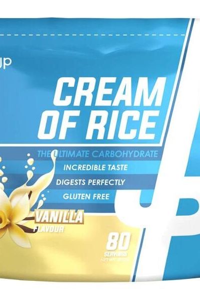 Trained by JP Cream of Rice in Vanilla flavor, 2000g, gluten-free, ideal for bodybuilding and quick digestion.