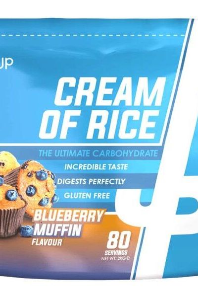 Trained by JP Cream of Rice Blueberry Muffin flavor pack, 2000g, gluten-free, perfect for digestion and dieting.
