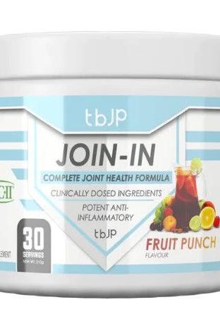 JOIN-IN joint health formula with UC2, fruit punch flavor, supports flexibility and recovery, 30 servings.