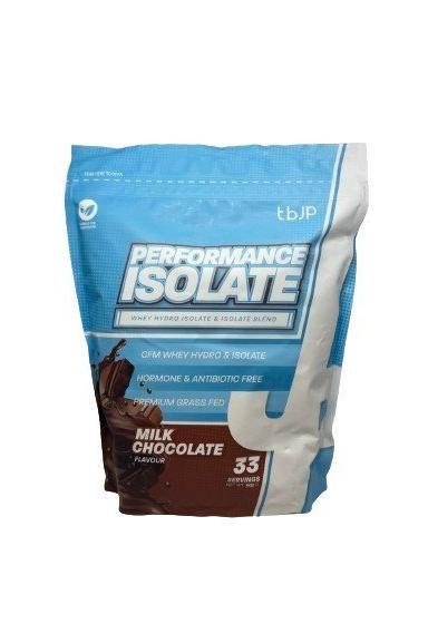 Performance Isolate protein blend in milk chocolate flavor for enhanced performance and digestion.