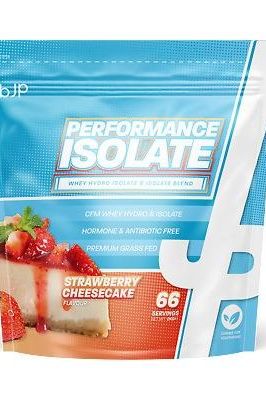 Performance Isolate protein powder pack featuring strawberry cheesecake flavor, promotes optimal performance and enhanced absorption.