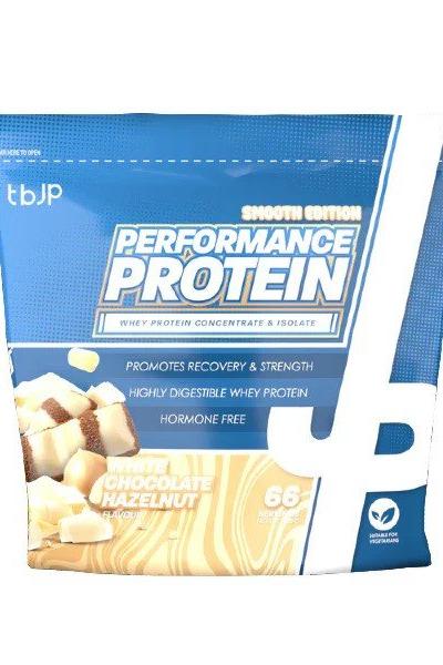 Trained by JP Performance Protein Smooth in Chocolate Hazelnut flavor, promotes recovery and strength.