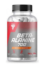 Trec Nutrition Beta-Alanine 700 supplement bottle with 90 capsules for improved workout performance.