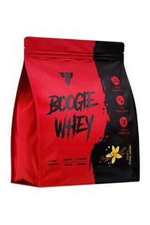 Trec Nutrition Boogie Whey protein powder packaging, designed to support muscle growth and recovery.