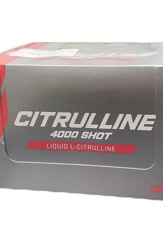 Trec Nutrition Citrulline 4000 Shot packaging in a silver box with red accents.