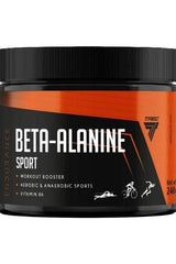 Trec Nutrition Beta-Alanine Sport supplement jar for enhancing endurance and muscle recovery.