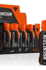 Trec Nutrition Endurance Magnesium Pro+ Exotic pack of 12 x 100 ml bottles for enhanced muscle performance.