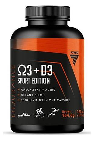 Trec Nutrition - Endurance Omega 3 + D3 Sport Edition - 120 caps - Nutri.se