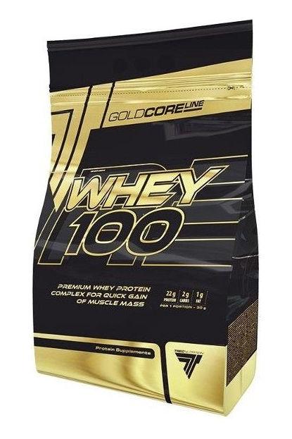 Trec Nutrition Gold Core Whey 100 protein powder package for muscle growth and recovery.