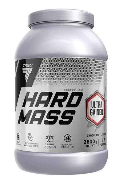 Trec Nutrition Hard Mass protein supplement in chocolate flavor for muscle gain and recovery.