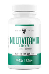 Trec Nutrition Multivitamin for Men, 90 caps, supports immune system and cellular protection with ginseng extract.