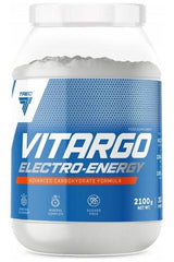 Trec Nutrition Vitargo Electro-Energy supplement jar for muscle glycogen replenishment and endurance.