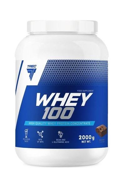 Trec Nutrition Whey 100 high quality whey protein concentrate in a 2000g container.
