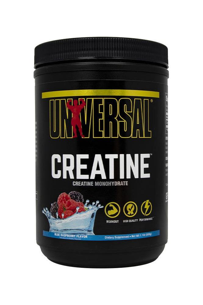 Universal Nutrition Animal Creatine™ tub in raspberry flavor, high-quality creatine monohydrate for workout performance.