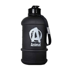 Universal Nutrition Animal Water Bottle 1.3L in black with handle, designed for athletes and active individuals.