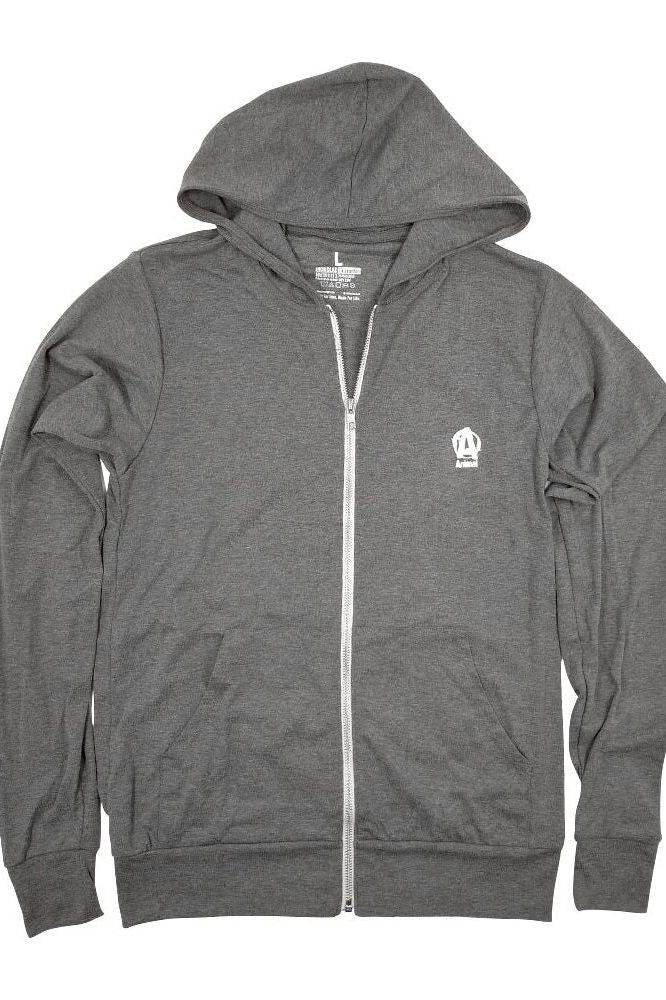 Universal Nutrition Animal Lightweight Hoodie in grey, featuring a comfortable fit and stylish design.