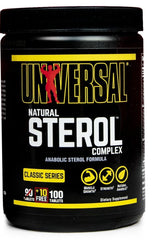 Universal Nutrition Natural Sterol Complex supplement container for muscle growth and recovery, 90 tablets plus 10 free.