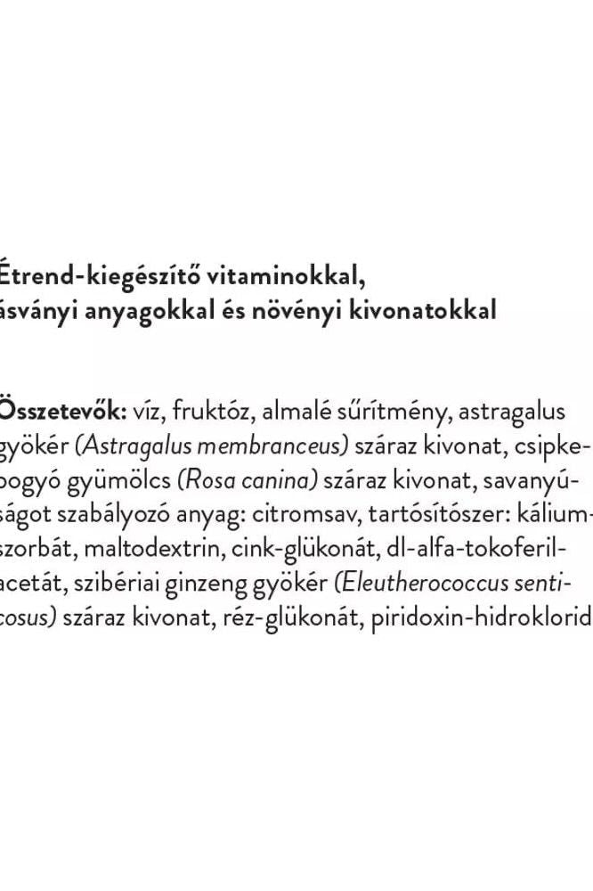 Ingredient list for an herbal nutritional supplement including vitamins and extracts.