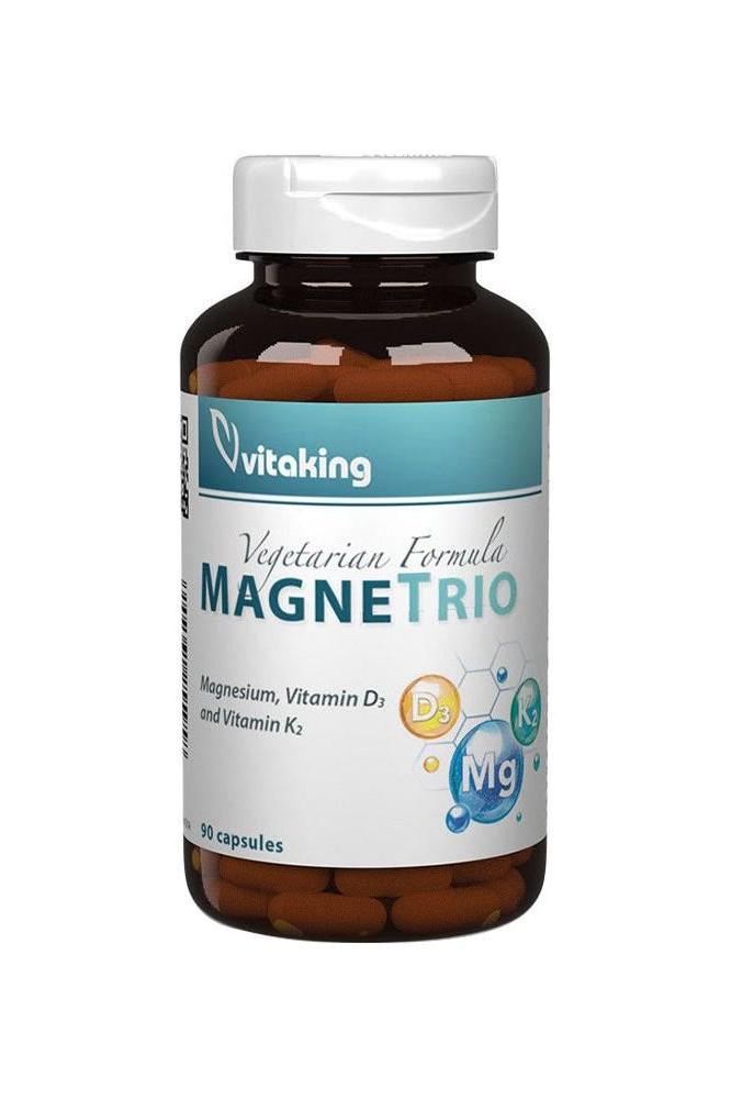 Vitaking Magne Trio vegetarian supplement for muscle health, heart function, and energy support, 90 capsules