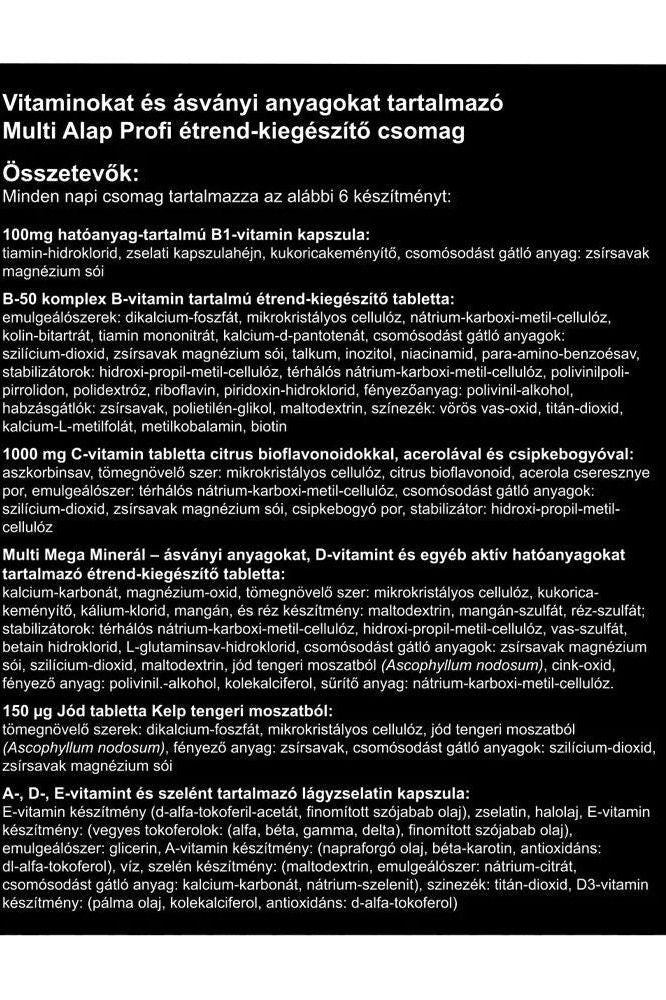 Vitaking Multi Profi Basic vitaminpaket med ingående B-1 och C-vitamin för immunsystem och hälsa.