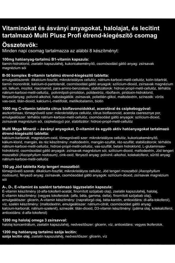 Vitaking Multi Profi Plus dietary supplement pack listing vitamins, minerals and ingredients for health support.