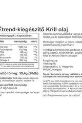 Vitaking Vitakrill oil supplement nutrition label with krill oil, EPA, DHA, and health benefits information.