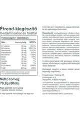 Nutritional facts for Vitaking Vitamin B-50 Complex providing B-vitamins and folic acid benefits.