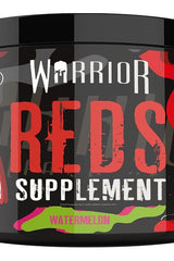 Warrior - Reds watermelon supplement jar designed to enhance health and nutrition with powerful ingredients.