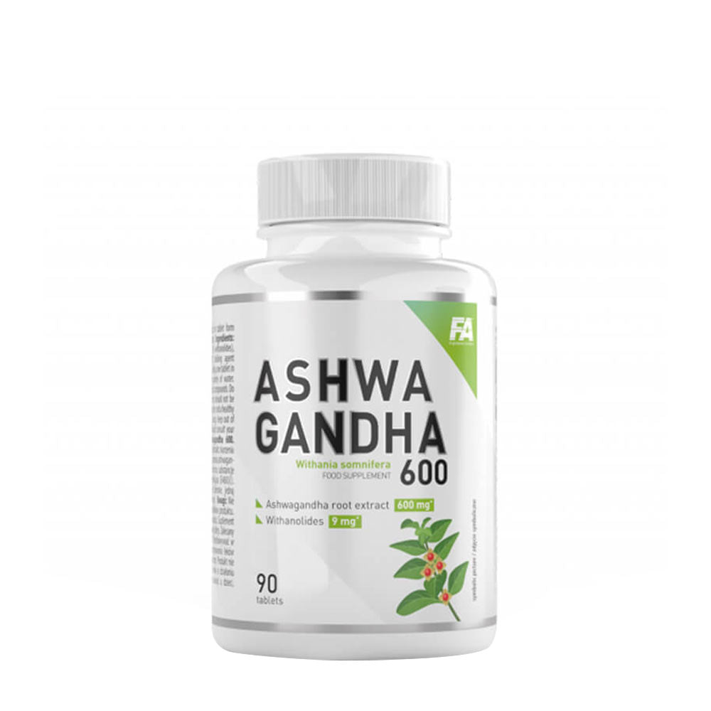 FA Ashwagandha 600 baksida med näringsinformation
