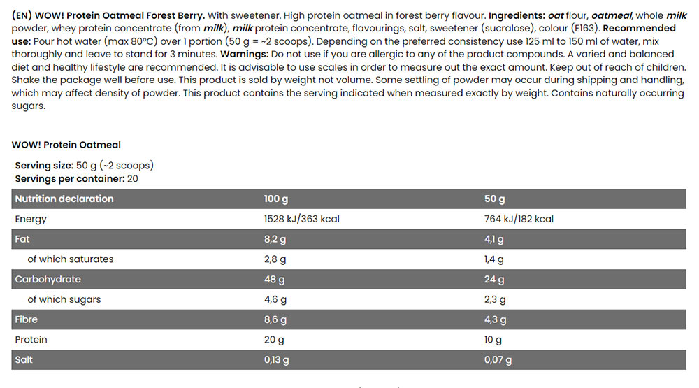 FA - Wow! Protein Havregrød - 1kg