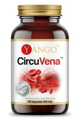 Yango CircuVena dietary supplement bottle with 90 capsules for vein health and improved circulation.