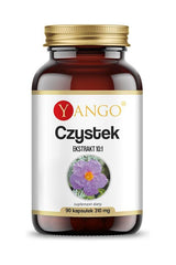 Yango Cistus Creticus supplement bottle, 90 capsules, 10:1 extract, vegetarian-friendly product.