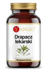 Yango Cnicus Benedictus supplement bottle containing 90 capsules for digestive support.