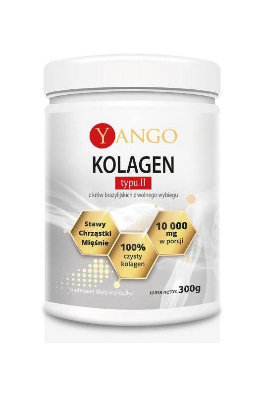 Yango Collagen Type II 300g, supports joint health, improves skin elasticity, and promotes muscle recovery.