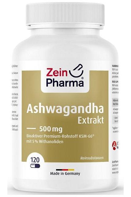 Zein Pharma - Ashwagandha Extract, 500mg - 120 caps - Nutri.se