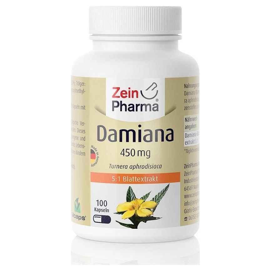 Zein Pharma - Damiana, 450mg - 100 caps