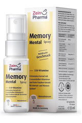 Zein Pharma Memory Mental Spray 25 ml with wild berry flavor and essential vitamins for cognitive support.