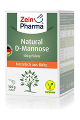 Zein Pharma Natural D-Mannose Powder box, 100g, made from birch, vegan and pure D-mannose.