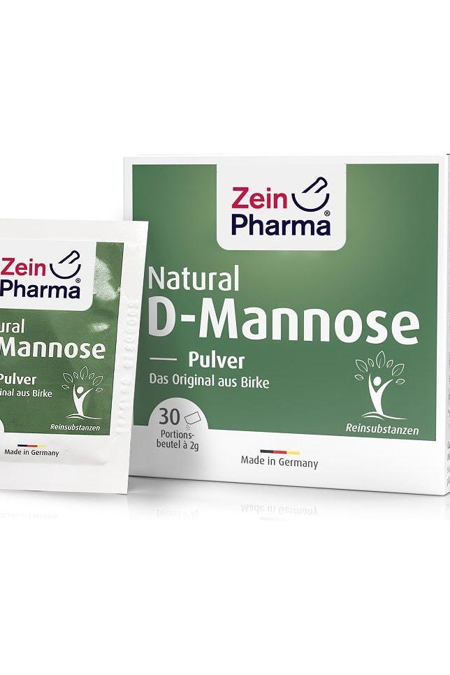 Zein Pharma Natural D-Mannose Powder, 30 packets of 2g each, high-quality birch bark extract, made in Germany