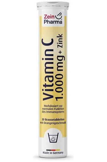Zein Pharma - Vitamin C + Zinc, Orange - 20 effervescent tabs - Nutri.se