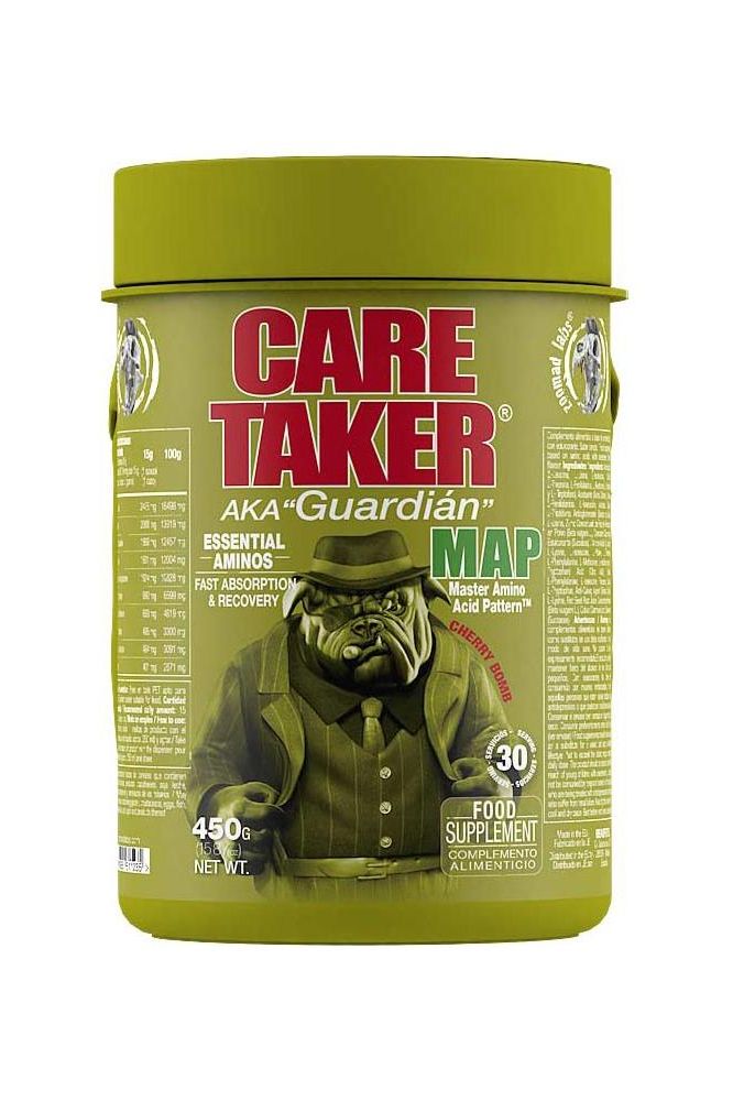 Zoomad Labs Caretaker MAP supplement container with essential amino acids for strength and recovery.